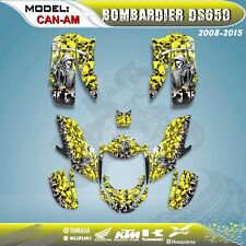 ATV Graphics Kits Decals Stickers Reaper Yellow  Can Am Bombardier DS650 2008-15 for sale  Shipping to South Africa