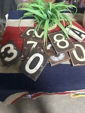 x8 Handmade Wooden Number Tiles / Sign - Hand-Painted Reclaimed Wood for sale  Shipping to South Africa