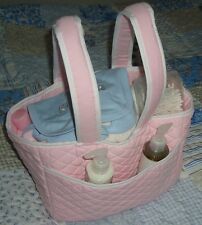 Gorgeous Quilted Pink Baby Nappy / Bottle / Organiser Travel Bag by REMARQUE for sale  Shipping to South Africa