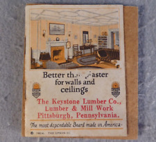 Upson Board Keystone Lumber Co. Vintage 1924 Advertising Sample Walls Ceilings for sale  Shipping to South Africa