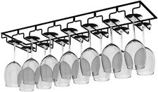 Upside Down Wine Glass Rack Hanging 14 Glasses Under Cabinet Stemware Storage, used for sale  Shipping to South Africa