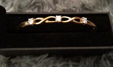 H Samuel 9 Ct Yellow Gold Cubic Zirconia Bangle Never Worn for sale  UK