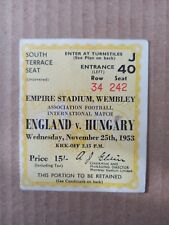 England hungary 1953 for sale  RUGBY