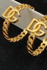 DOLCE & GABBANA D&G Gold Logo Earrings for sale  Shipping to South Africa