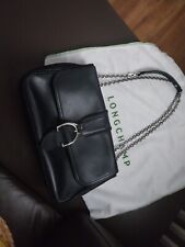 Longchamp Amazone Cuir Czarny Torba na kurz CROSSBODY Łańcuszek na ramię Made In France  na sprzedaż  Wysyłka do Poland