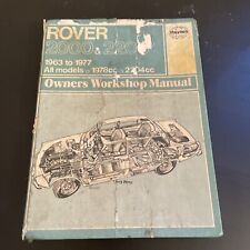 Haynes manual 034 - Rover 2000 & 2200 - 1963 to 1977 - 1978cc - 2204cc for sale  Shipping to South Africa