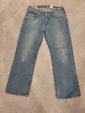 Jeans masculino Abercrombie Fitch desgastado original 5 bolsos onça pesada 32x32 comprar usado  Enviando para Brazil