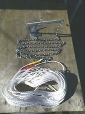 2KG BRUCE style  boat anchor Kit  3m 6mm chain 250ft  7mm rope for sale  Shipping to South Africa