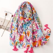 Para mujer Colorido Jardín Floral Borla Chal Pashmina Primavera Capa Bufanda Envoltura segunda mano  Embacar hacia Argentina