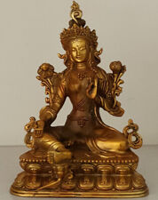 Used, Vintage Buddhism Bronze Green Tara God Godness Kwan-yin Buddha Statue Figurines for sale  Shipping to Canada