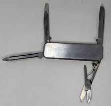 Vintage Barlow Advertising La Salle Stainless Steel Pocket Knife Multi Tool J23 for sale  Shipping to South Africa