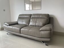 Grey leather sofa for sale  ASHTON-UNDER-LYNE