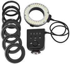 Led Macro Ring Flash Light N100 Speedlight with 7 Lens Adapter Rings for DSLR for sale  Shipping to South Africa