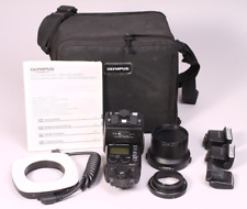WORKING OLYMPUS MACRO FLASH SYSTEM, W RING STROBE, CONTROLLERS, TWIN FLASH WCASE, used for sale  Shipping to South Africa
