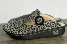 Alegria Womens Shoes Animal Print Suede Slip On Clogs 1.5” Wedge Heel Sz 39 Sz 8 for sale  Shipping to South Africa