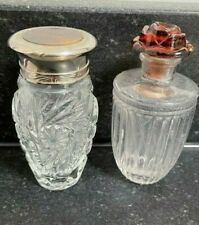 Glass Perfume Bottles Vintage with Art Deco Detail Lot of Two for sale  Shipping to Canada