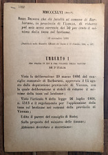 Barbarano 1886 regio usato  Italia