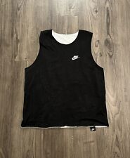 Camiseta deportiva de baloncesto Nike de malla reversible negra/blanca para hombre talla mediana segunda mano  Embacar hacia Argentina