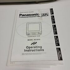 Panasonic TV/VCR COMBO AG-527c Monitor Recorder Proline Super 4 Head - MANUAL for sale  Shipping to South Africa