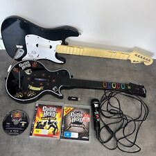 Guitar Hero PS3 Fender Stratocaster Gibson Controlador PlayStation 3 Juego 4 Micrófono segunda mano  Embacar hacia Argentina