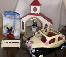 Sylvanians Red Wedding  Chapel + Bride & Groom + Rom4nce Wedding Car & Vicar for sale  Shipping to South Africa