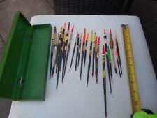 Used, 24 Vintage Porcupine/Swan Quill Fishing Floats.in a mermaid float box for sale  Shipping to South Africa