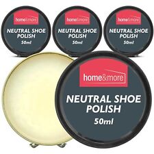 3 Neutral Shoe Polish Wax x 50ml Traditional Leather Boot Shine Cleaner Protect for sale  Shipping to South Africa