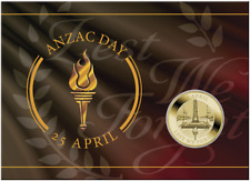 2024 ANZAC Day $1 Perth Mint Coin in Card for sale  Shipping to South Africa