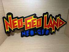 TAMANHO GRANDE - NEO GEO LAND Logotipo Placa em Madeira - Tela de parede Aes mvs cd comprar usado  Enviando para Brazil