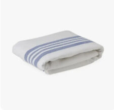 Usado, Cobertor Medline branco com flanela listrado azul espalhado, misturado 70”x90” novo comprar usado  Enviando para Brazil