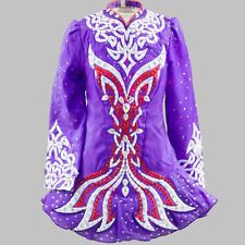 Irish Dance Eire Designs by Gavin Doherty Purple Red White Solo Dress 31" length for sale  Shipping to Canada