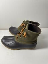 Botas Sperry para mujer agua salada lluvia pato STS99729 oliva/marrón talla 8, usado segunda mano  Embacar hacia Argentina