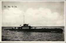 Navio submarino holandês Hr. Cartão postal foto real Ms. O 14 c1930s, usado comprar usado  Enviando para Brazil