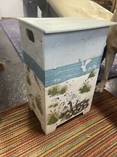 Beach Themed  Coastal Wooden Chest 22”12”12” Bathroom for sale  Shipping to South Africa