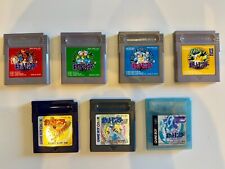 Gameboy Color Pokemon vermelho verde amarelo prata ouro cristal 7 conjunto GB GBC Nintendo, usado comprar usado  Enviando para Brazil