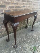 TALL-STUNNING CONSOLE PIE CRUST EDGE CLAW TABLE HALL TABLE CHIPPENDALE STYLE for sale  Shipping to South Africa