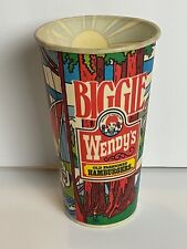 1990's WENDY'S Biggie Wax Cup vintage fast food restaurant for sale  Shipping to South Africa