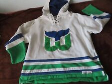 PULÔVER COM CAPUZ OLD TIME HÓQUEI HARTFORD WHALERS NATURAL LACER PESO PESADO GG comprar usado  Enviando para Brazil