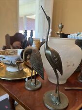 pair brass vintage cranes for sale  Charleston