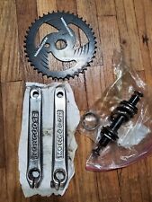 Mongoose 3 Piece Crank Set PARTS BMX MX BX Heavy-duty Stamped Arms 90s  for sale  Shipping to South Africa