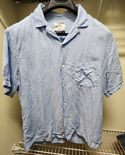 Usado, Camisa de cuello de campamento azul franela portuguesa - lavada talla L (buen estado) segunda mano  Embacar hacia Argentina