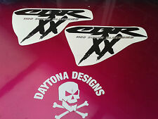 CBR XX 1100 SIDE FAIRING CUSTOM PAIR BLACK & CHROME GRAPHICS DECALS STICKERS for sale  Shipping to South Africa