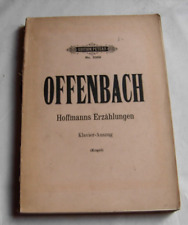 Hoffmanns Erzählungen Offenbach Piano vocal score Peters Edition German text for sale  Shipping to South Africa