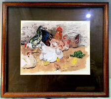 Pintura em aquarela emoldurada Shirley Nelson, têmpera datada de 91 comprar usado  Enviando para Brazil