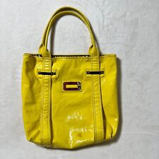 Bolsa tote GUESS grande amarela brilhante brilhante com uma leve mancha de água - elegante comprar usado  Enviando para Brazil