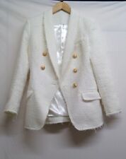 White boucle blazer for sale  SURBITON