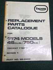 Triumph parts catalogue for sale  BRENTWOOD