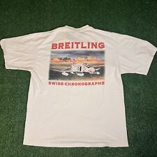 Vintage Breitling Navy Plane Military Watch T Shirt Size LARGE/XL  Ivory for sale  Shipping to South Africa