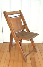 Cadeira infantil dobrável de madeira maciça vintage assento ripado ~ resistente, dobra plana comprar usado  Enviando para Brazil