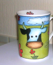 Colourful cow mug for sale  RICHMOND
